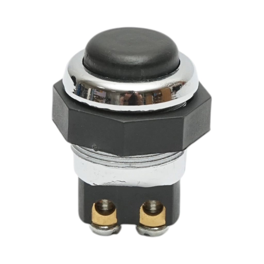 Pulsante di avviamento 12V/10A–24V/5A nero con 2 pin universale