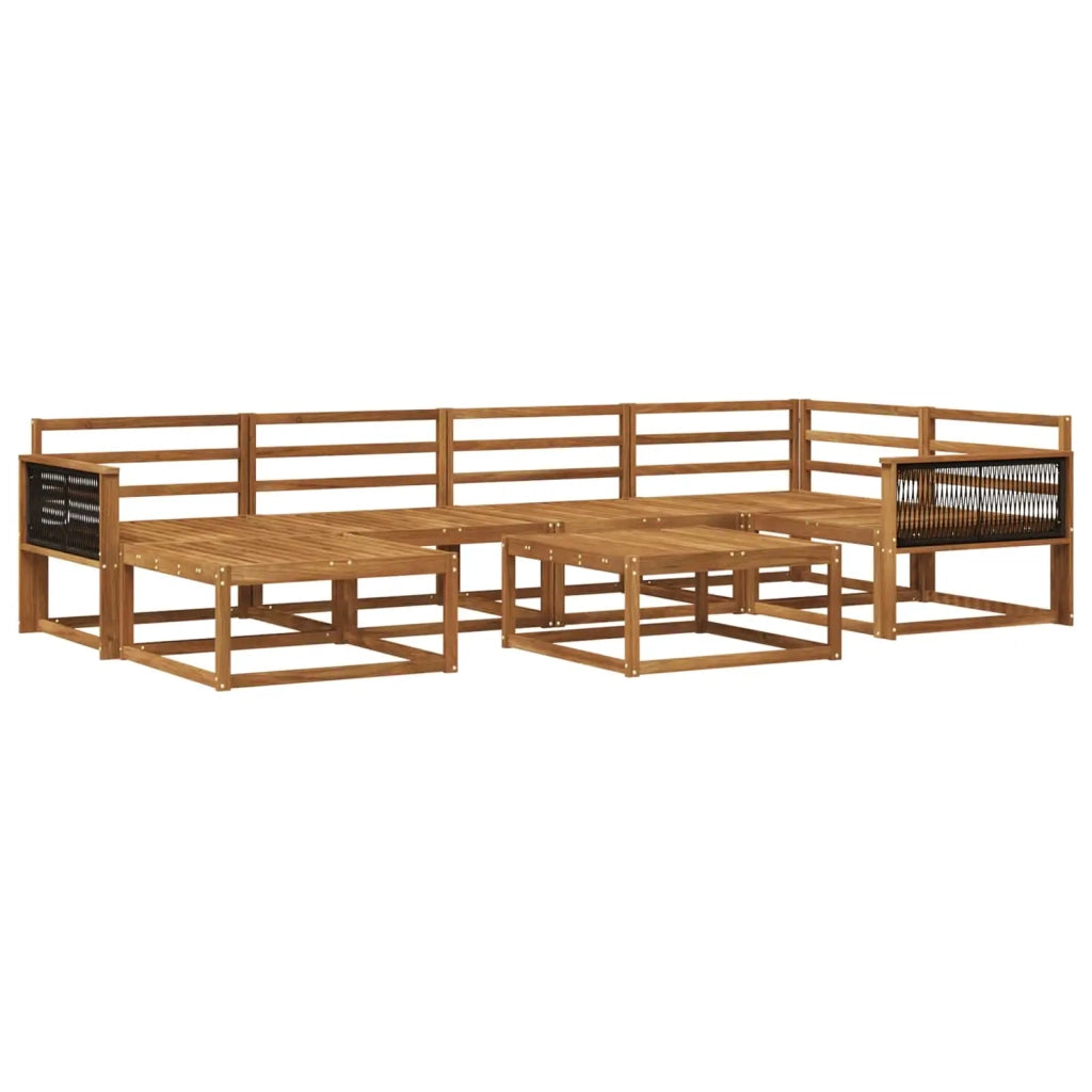 Set di divani da esterno 7 pcs Naturale
