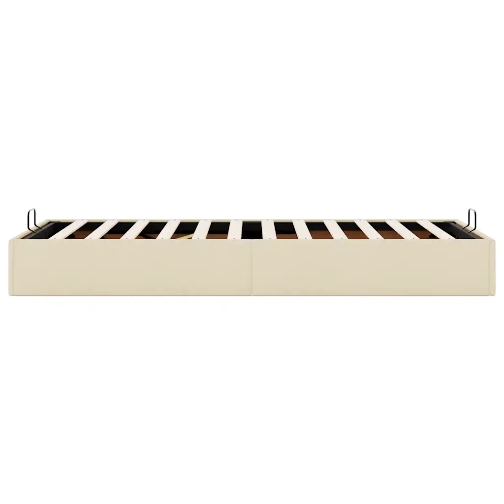 Struttura Letto Pouf senza Materasso Crema 80x200 cm in Tessuto 3310838
