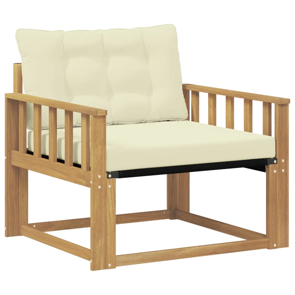 Set di divani da esterno-Sofa da giardino Legno di Acacia Massello e Textilene 933391