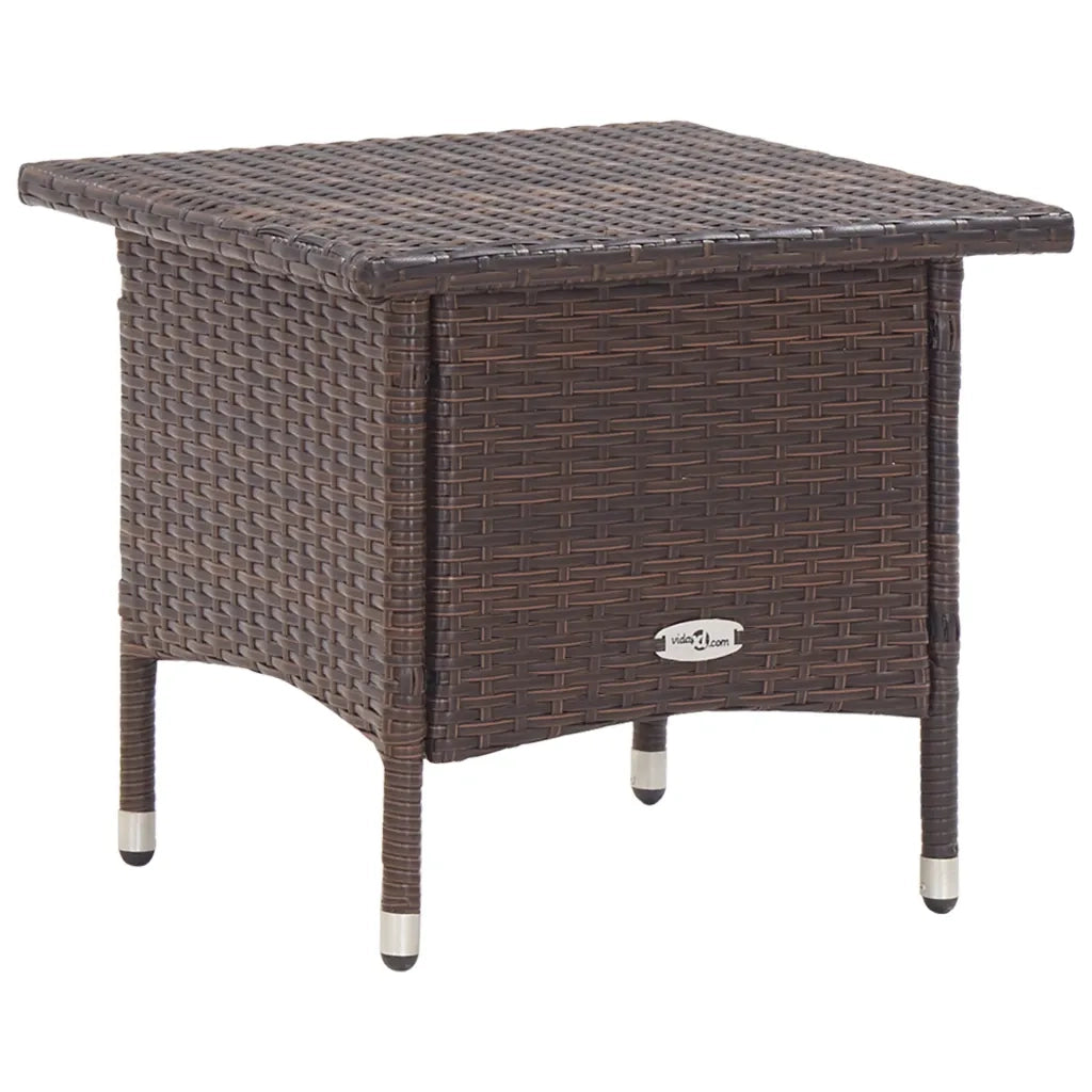 Tavolino da TÃ¨ Marrone 50x50x47 cm in Polyrattan cod mxl 48465