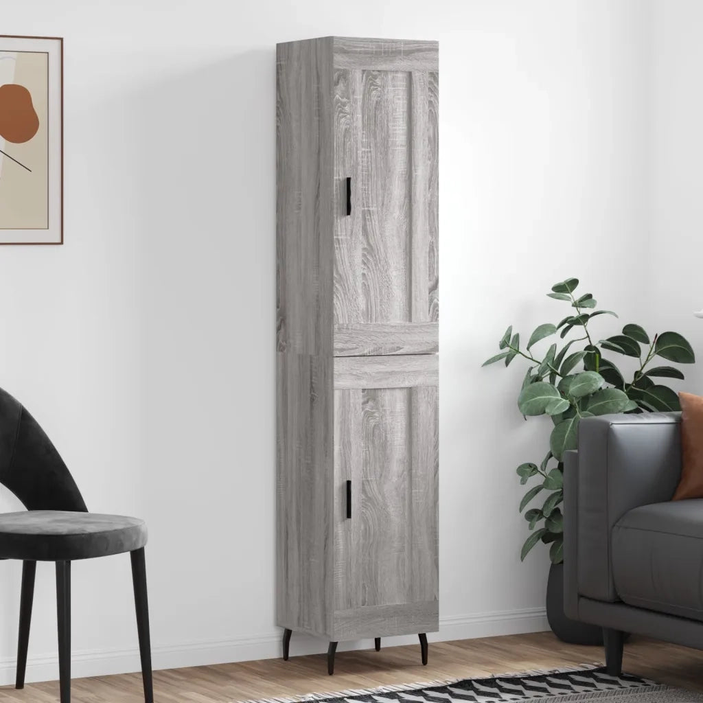 Credenza Grigio Sonoma 34,5x34x180 cm in Legno Multistratocod mxl 101920