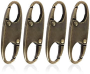 Set di 4 slot anti furto rimovibili - Karabina - Zaini - Borse - Sicurezza di viaggio migliorata - Slot di zaino