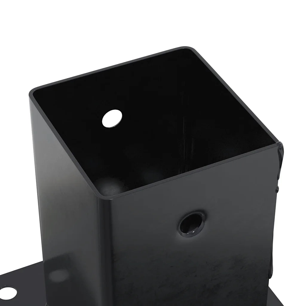 Basi per Pali Quadrati 12 pz 91x91mm Acciaio Verniciato Polvere