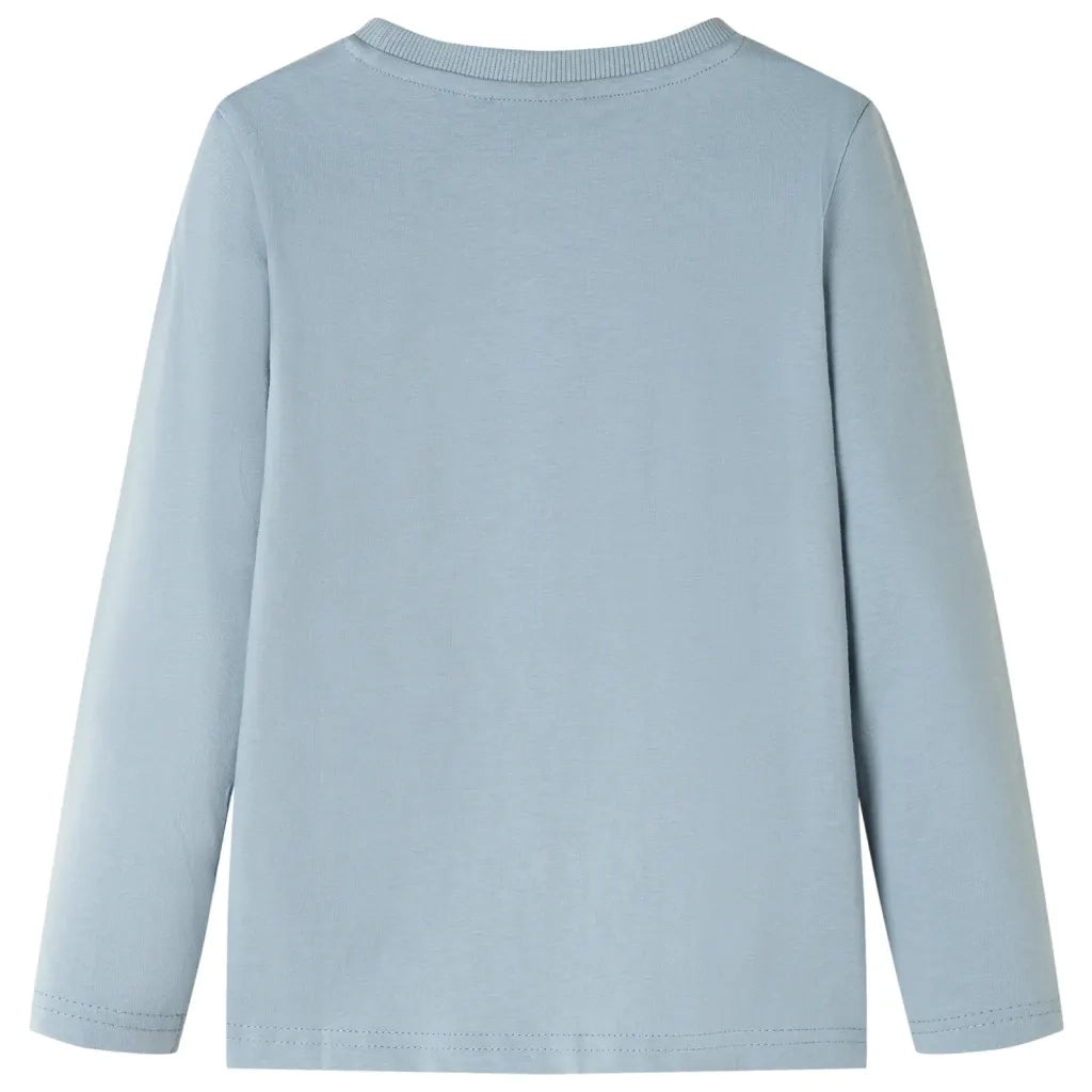Maglietta da Bambino a Maniche Lunghe Azzurra 128 12717