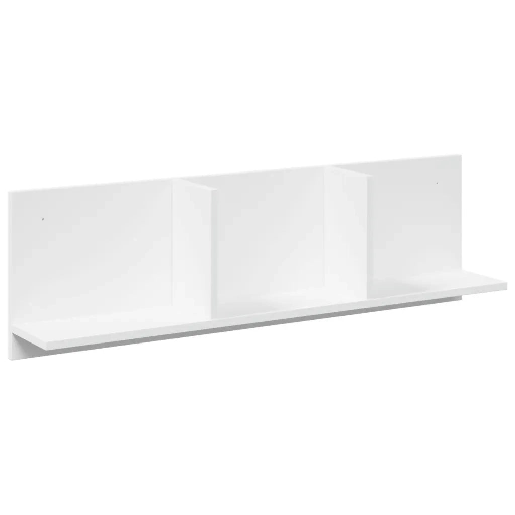 vidaXL Mobile a Parete 100x16,5x30 cm Bianco in Truciolato
