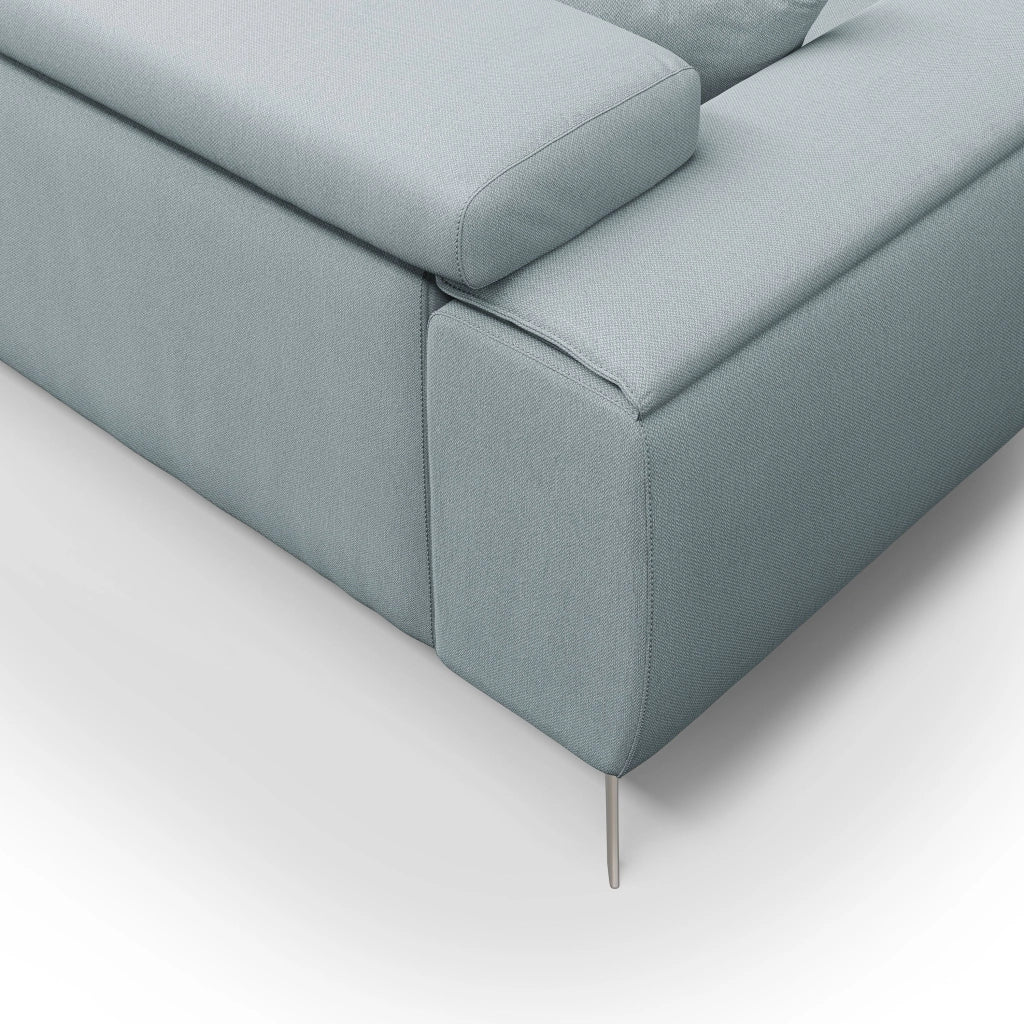Fusion Divano con sedute allungabili in tessuto smacchiabile T05 215 cm carta da zucchero