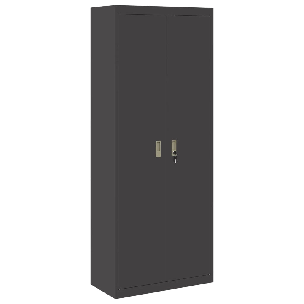 Armadio Nero 80 x 40 x 200 cm Acciaio