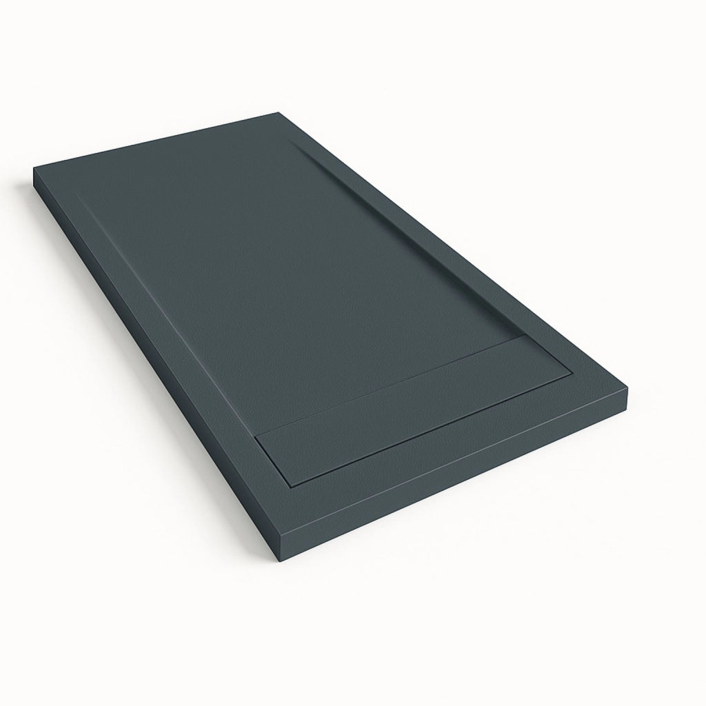 Piatto doccia Bidai con bordo 90X190 cm colore Grigio ardesia RAL 7015 griglia Grigio ardesia