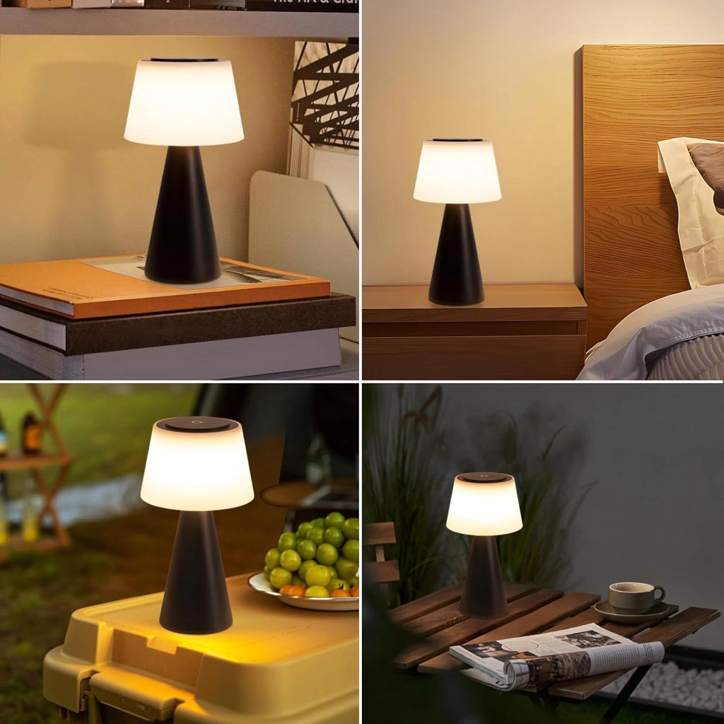 ZMH Lampada da tavolo LED wireless 3600mAh batteria dimmerabile moderna per soggiorno