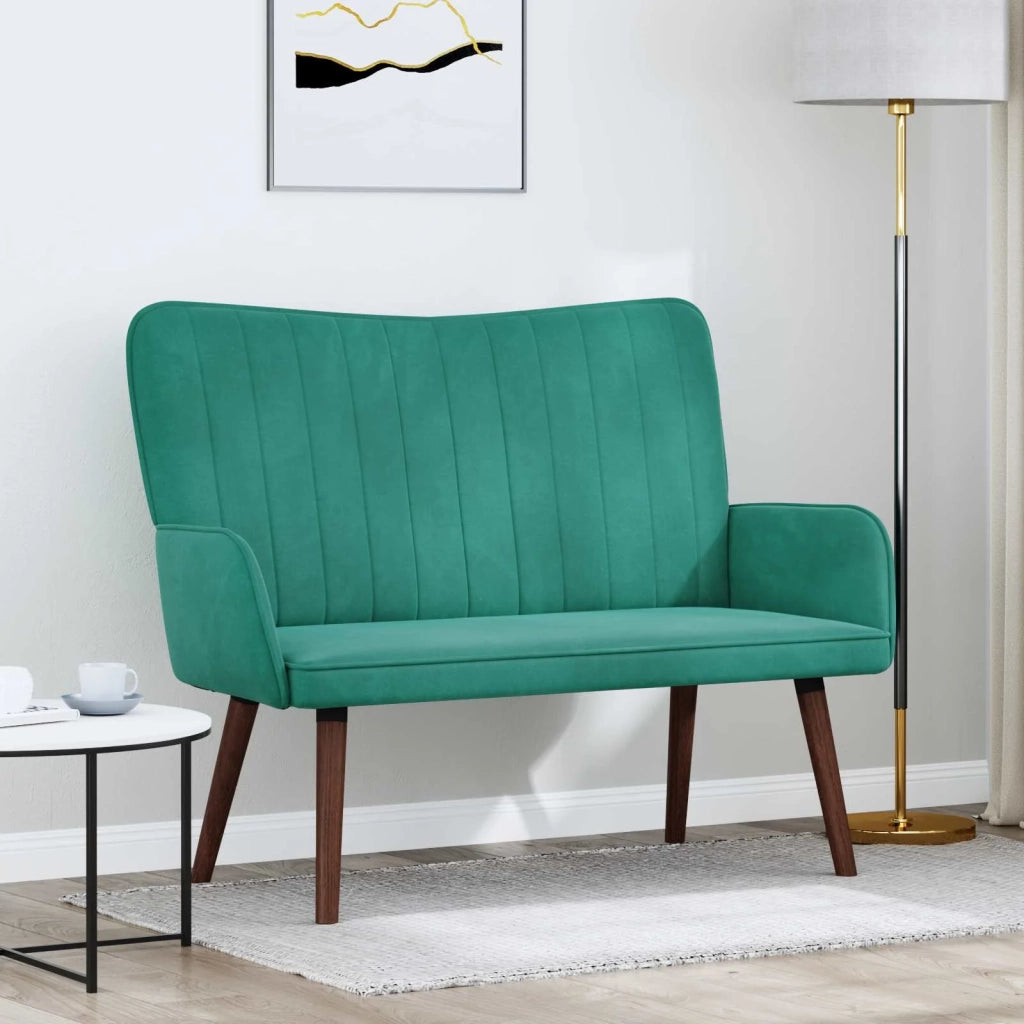 Sofa a Due Posti Turchese 115 x 61 x 87 cm Velluto