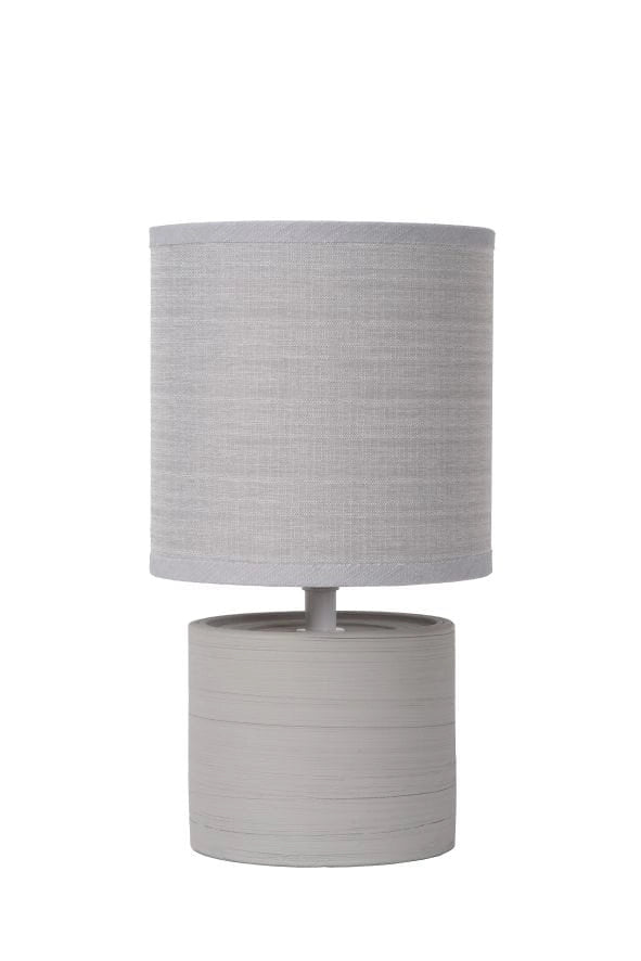 Lampada da tavolo Lucide Greasby grigia ceramica E14