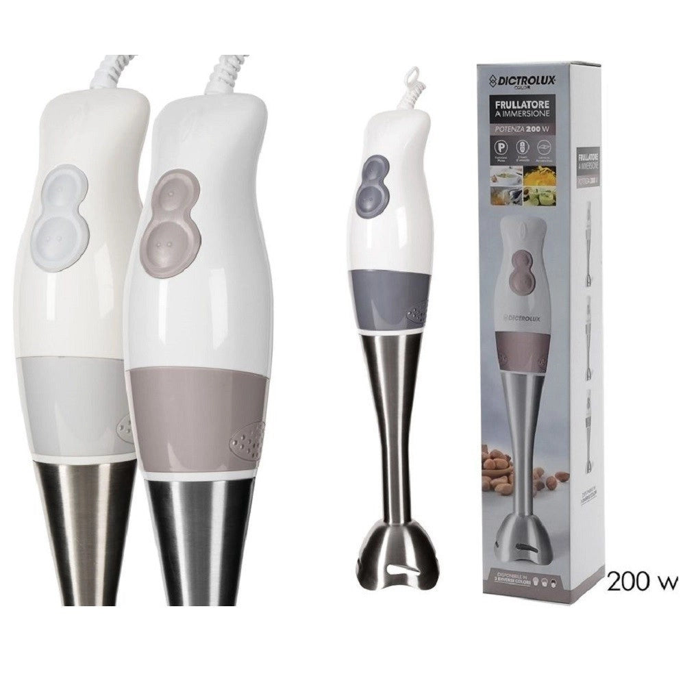 Trade Shop - Frullatore A Immersione Mix Plus 2 Velocità 200w Funzione Pulse Lame In Acciaio -