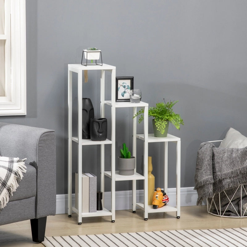PORTAPIANTE A 7 RIPIANI 65 x 23 x 94,5 cm Legno Bianco