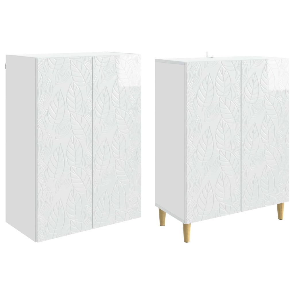 Set di armadi 2 pcs Bianco Lucido Legno ingegnerizzato 3416704