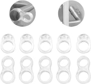 Impostino per porte 10 pezzi set di protezione per maniglie di porta molto elastico - trasparente in PVC - facile da pulire buffer per maniglia di porta