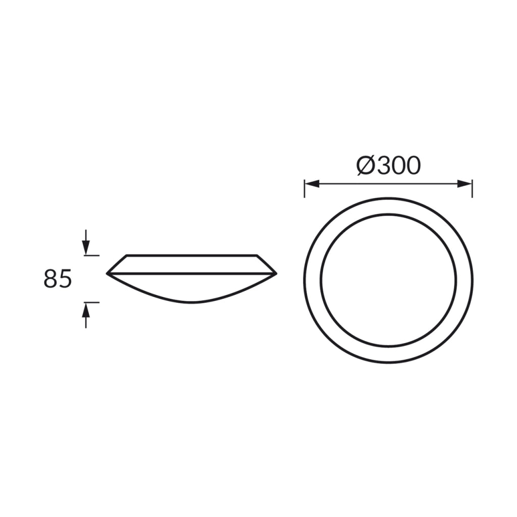 Plafoniera esterna IP65 nera Ø30 2xE27 15W Metys Struhm