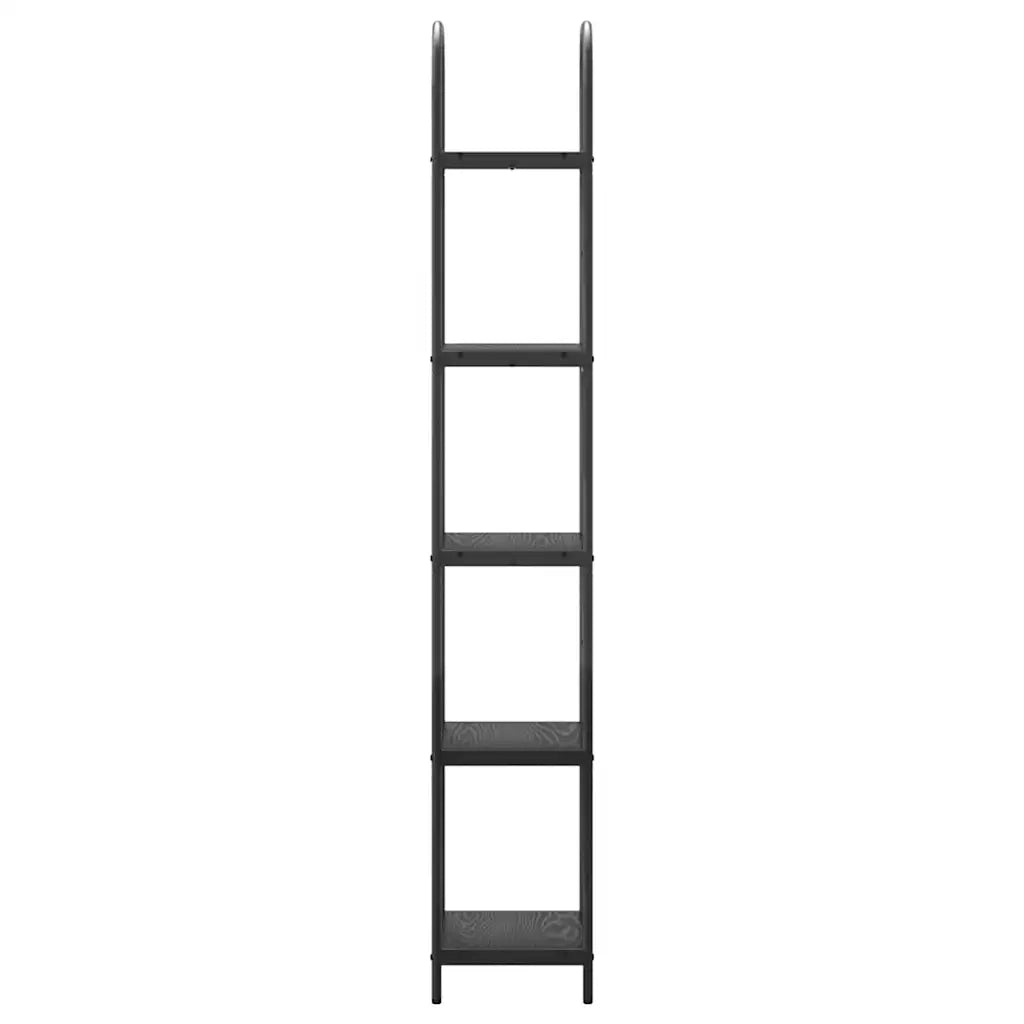 Libreria-Scaffale per Libri-Mobile di Stoccaggio Rovere Nero 40 x 30 x 183 cm Legno multistrato 157500