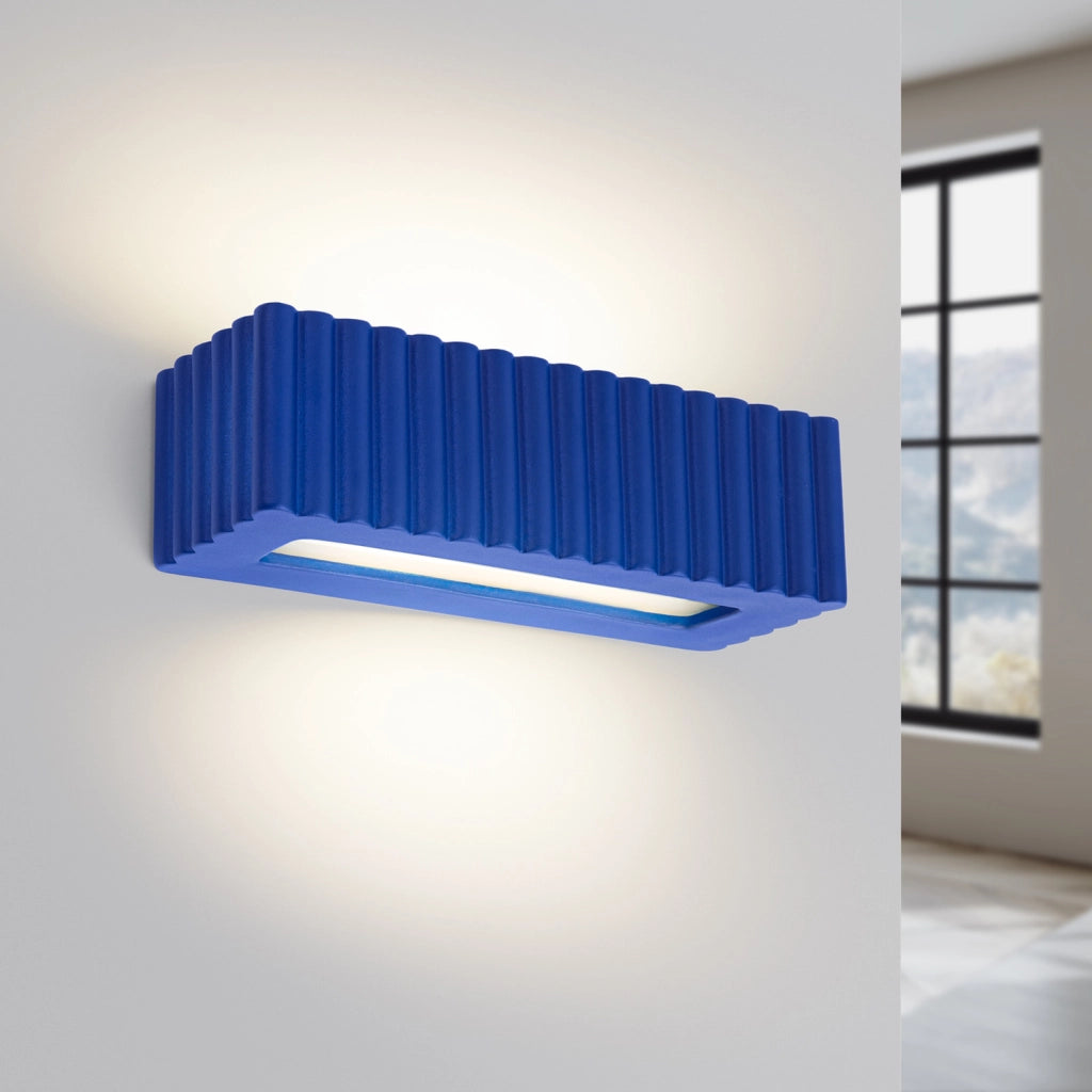 Applique moderna ceramica ultramarina su-giù E27 SULKIO PureLume