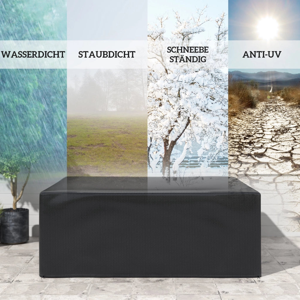 Copertura per Mobili da Giardino ¨C zephmum ¨C Nero 235x190x90cm