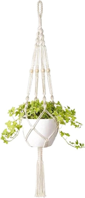 Tessuto di cotone appeso - per vasi da piante - accessorio decorativo - stile macramè