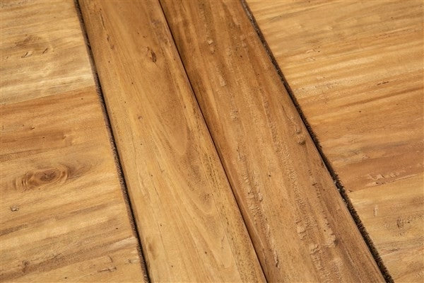 Biscottini Tavolo Country allungabile in legno massello di tiglio struttura bianca anticata piano naturale L200xPR90xH80 cm. Made in Italy
