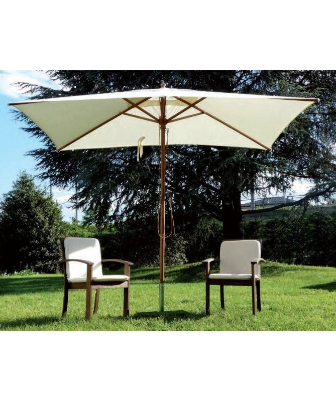 Ombrellone palo centrale Timbers Made in Italy - 200 x 300 cm - Ecru