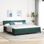 Letto a Rete con Materasso Verde Scuro 200x200 cm Velluto