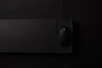 Supporto Monitor da Scrivania 56x20x5,7 cm con Entrata USB e Base di Ricarica Wireless Nero