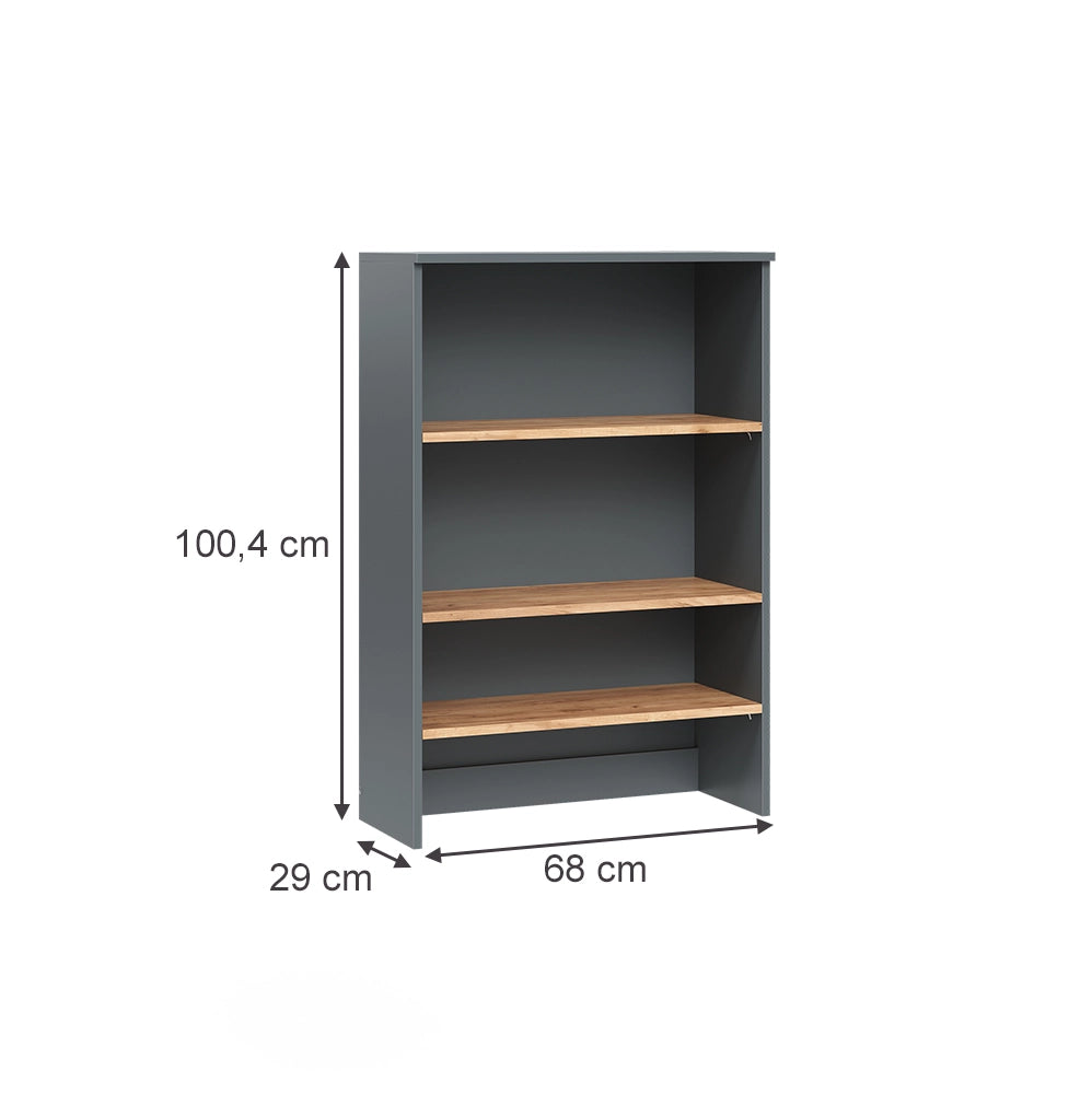 Vicco Mobile da bagno Antracite/quercia dorata 68 x 100.4 cm con ripiani aperti