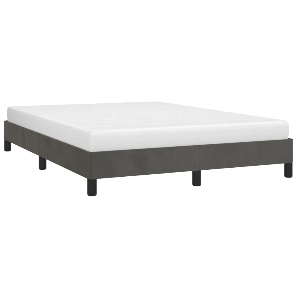 Giroletto senza Materasso Grigio Scuro 140x190 cm Velluto 346971