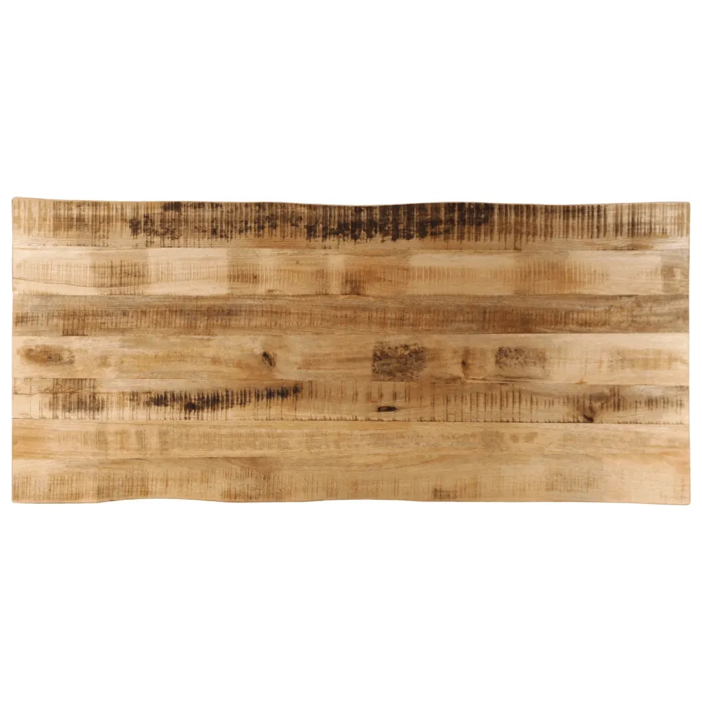 Piano Tavolo Bordi Vivi 140x60x2,5 cm Legno di Mango Grezzo 370673