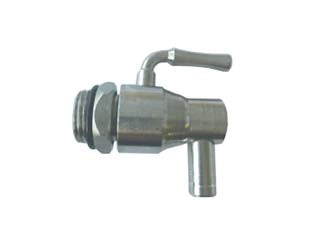 RUBINETTO A LEVA ACCIAIO INOX CON DADO PER FUSTI E SERBATOI  M 3/8