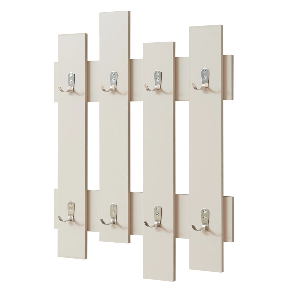 Appendiabiti da Muro Raseborg a 4 Pannelli per Ingresso 80 x 60 cm Beige [en.casa]