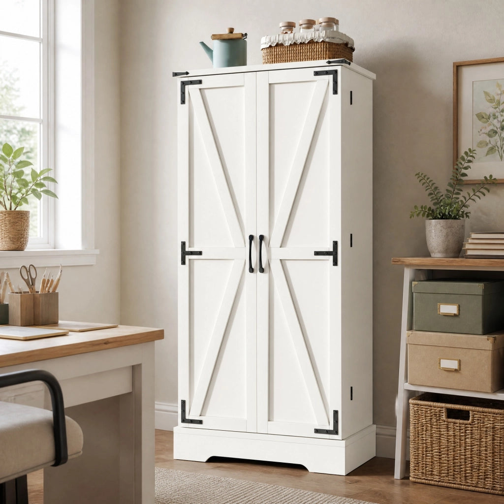 BUFFET CUCINA 60x35x128,5 cm Bianco MDF con LED