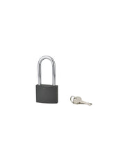 Lucchetto ACERA grigio 60 mm con arco alto 79 mm in acciaio temprato, 3 chiavi – SERRUPRIX