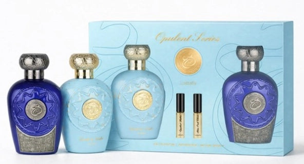 Lattafa opulent gift set opulent dubai e blue oud elixir edp 2 x 100ml