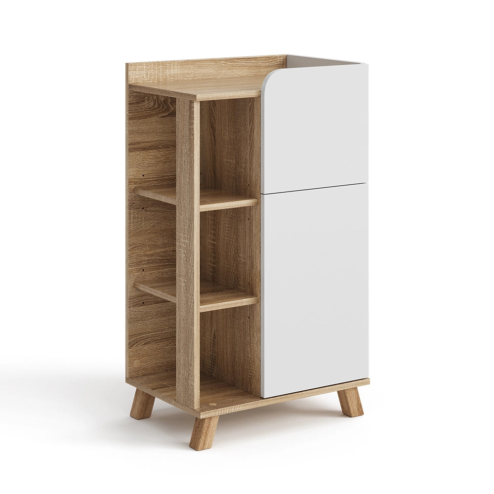Vicco Mobiletto bagno Sonoma/Bianco 50 x 90 cm con anta e cassetto