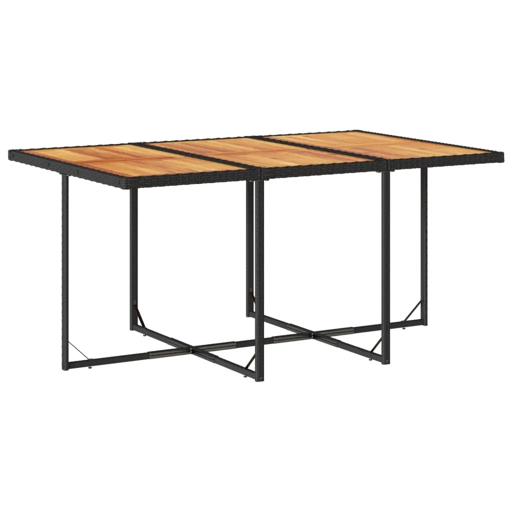Set da Pranzo da Giardino 11 pz con Cuscini in Polyrattan Nero 3277922