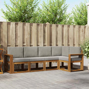 Set di divani da esterno 5 pcs Grigio Naturale e Chiaro 3366399