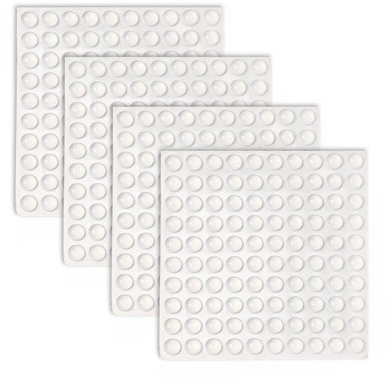 Pannelli di Buffering per Porte - 400 Unità - 8 x 3 mm - Riduzione Rumore - Antiscivolo - Adesivo - Gel Silicea di Alta Qualità - Pads in Gomma