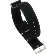 Trade Shop - Cinturino In Nylon Universale Ricambio Per Orologio Larghezza 16mm Nero -