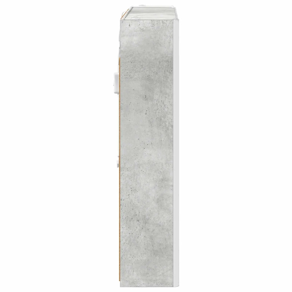 Mobiletto per specchio da bagno Grigio cemento 889266