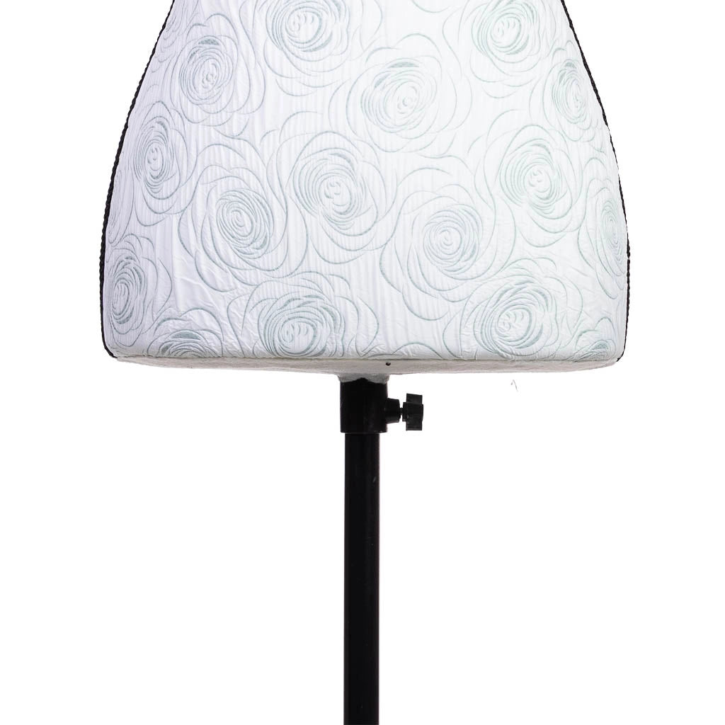 Manichino in legno, gommapiuma e in tessuto bianco 24x37,5x168h cm