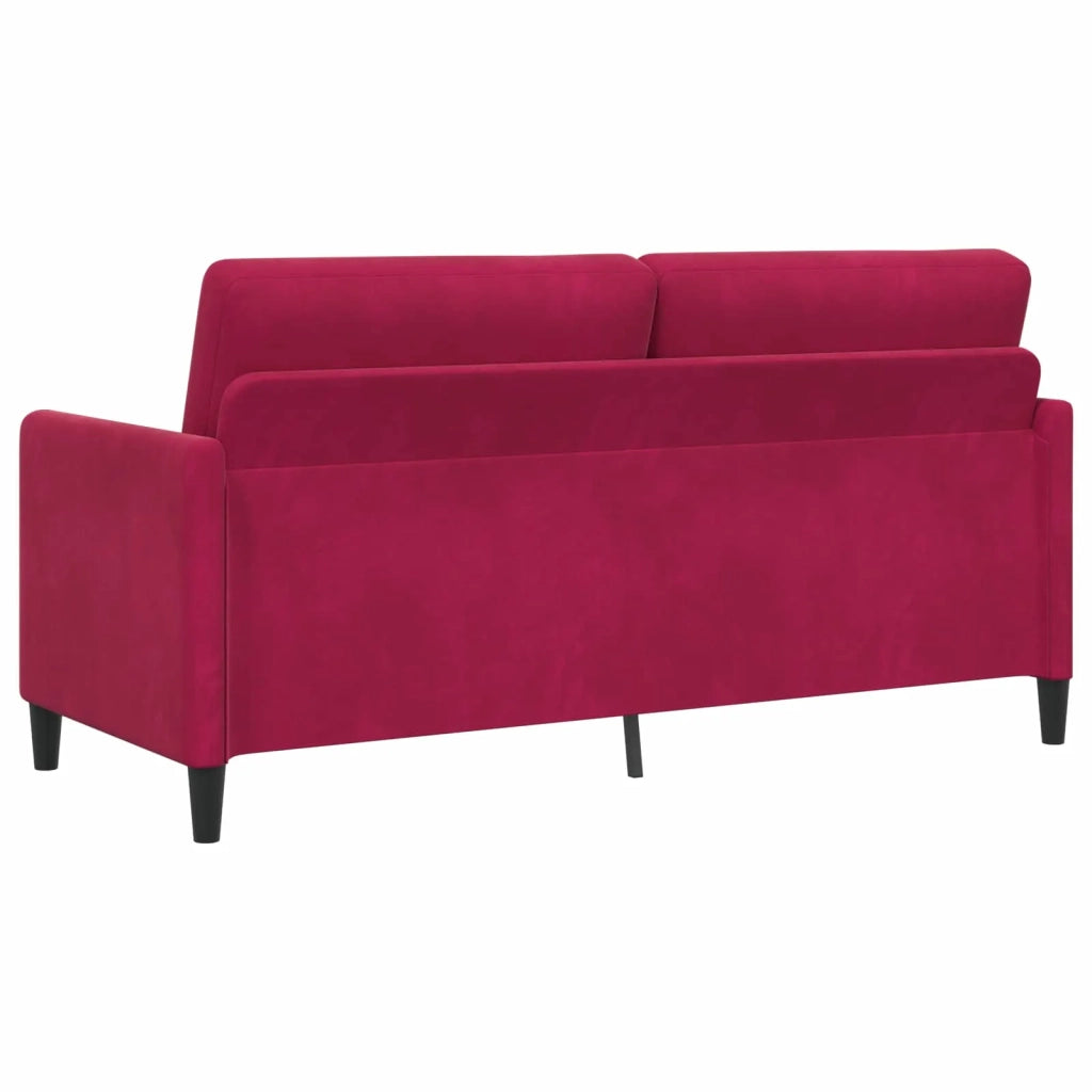 Set di Divani con Storage 2 pz Rosso Vino Poliestere 3429223