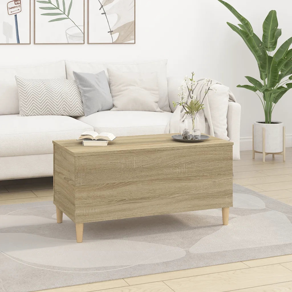 Tavolino Salotto Rovere Sonoma 90x44,5x45 cm Legno Multistrato cod mxl 24221