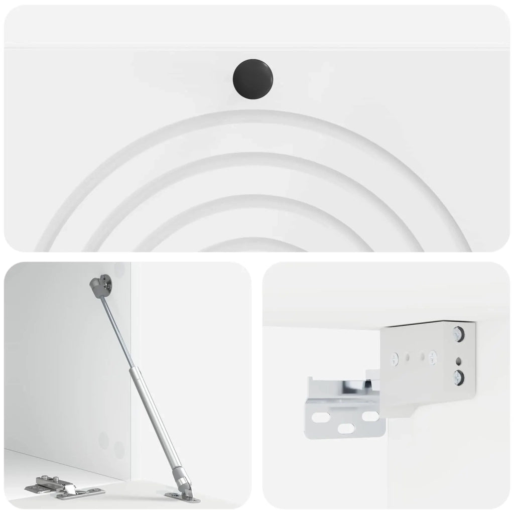 Mobile Porta TV da Muro Bianco Lucido 98 x 41 x 30 cm 898189