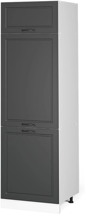 Frontale cucina R-Line, Antracite casa di campagna, 59.6 x 196 cm frontale del mobile per mobile per frigorifero