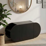 Mobile Portascarpe Sequoia, Scarpiera 10 Paia, 110x41x50h cm Nero