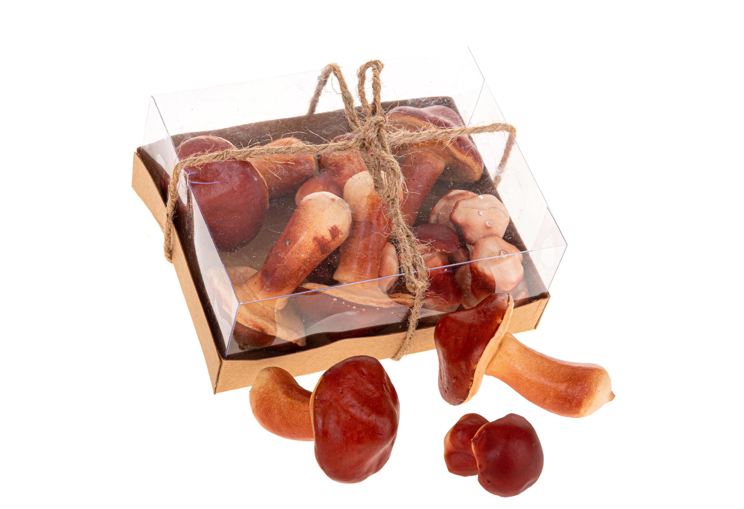 Set 24 Funghi Porcini Artificiali per Uso Ornamentale